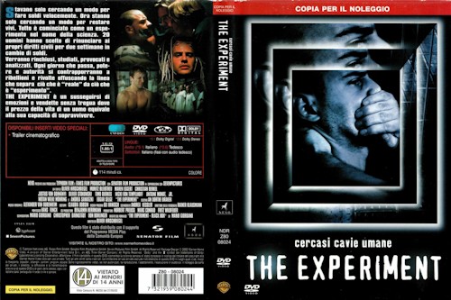 the experiment - cercasi cavie umane - dvd ex noleggio distribuito da Warner Home Video