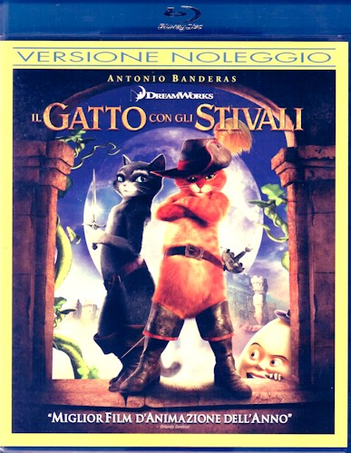Il Gatto con gli stivali - blu-ray ex noleggio distribuito da Universal Pictures Italia