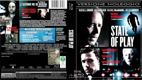 State of Play - blu-ray ex noleggio distribuito da Universal Pictures Italia