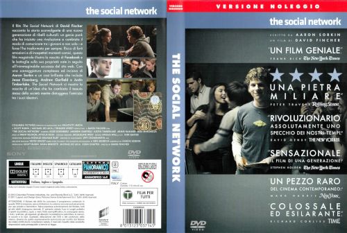 The social network - dvd ex noleggio distribuito da Sony Pictures Home Entertainment