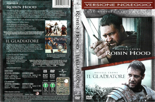 Robin Hood 2010 (+ Il Gladiatore) - dvd ex noleggio distribuito da Universal Pictures Italia