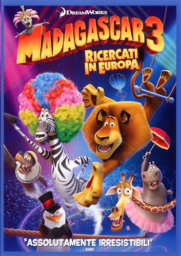 Madagascar 3 - Ricercati in Europa - dvd ex noleggio distribuito da Universal Pictures Italia